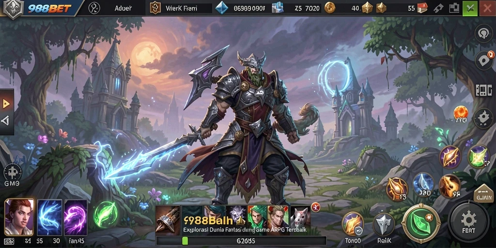 Tampilan aksi seru dalam permainan ARPG 988BET.