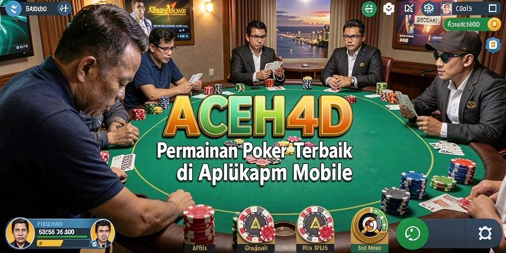 Screenshot utama ACEH4D menampilkan permainan poker yang mendebarkan.