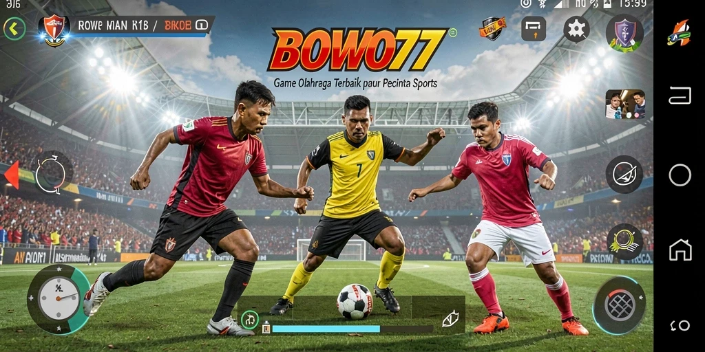 Screenshot gameplay <strong>BOWO77</strong> yang menunjukkan aksi seru olahraga.