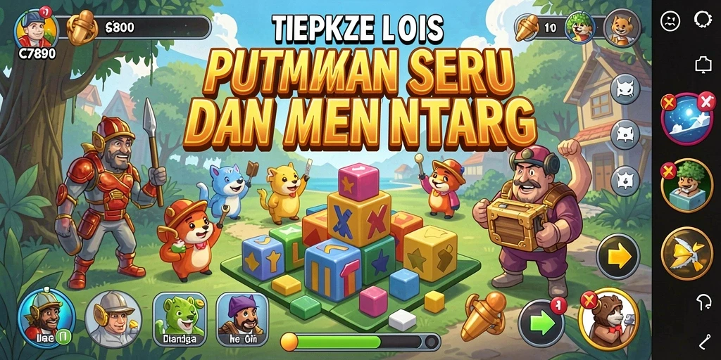 Screenshot gameplay C7890 yang menunjukkan tantangan puzzle menarik.