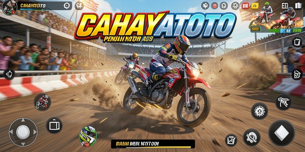 Gameplay seru CAHAYATOTO dengan balapan motor yang mendebarkan.