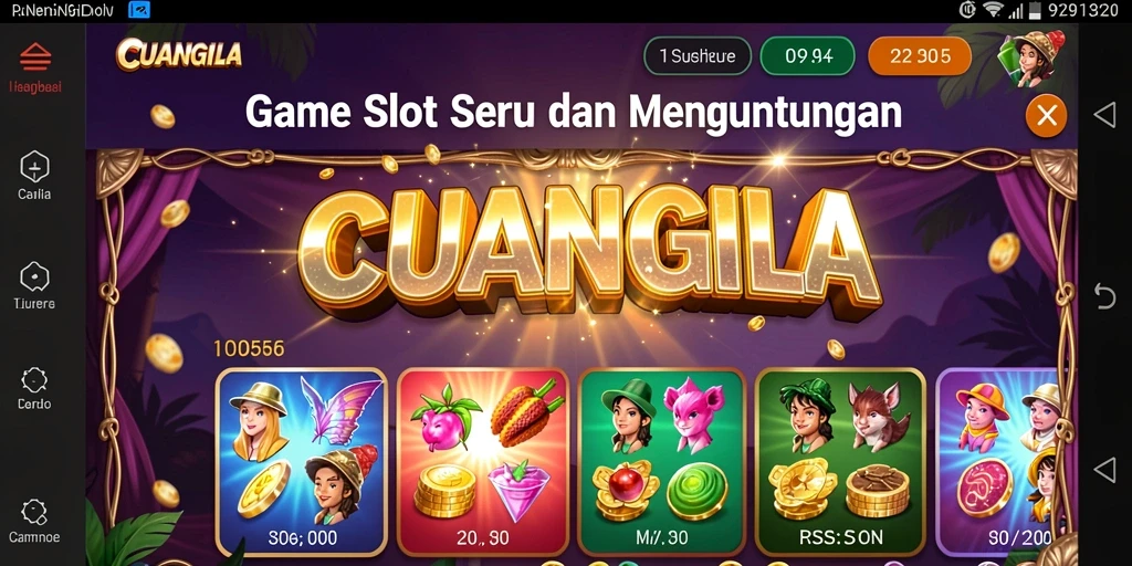 Screenshot CUANGILA menampilkan gameplay Slot yang seru dan interaktif.
