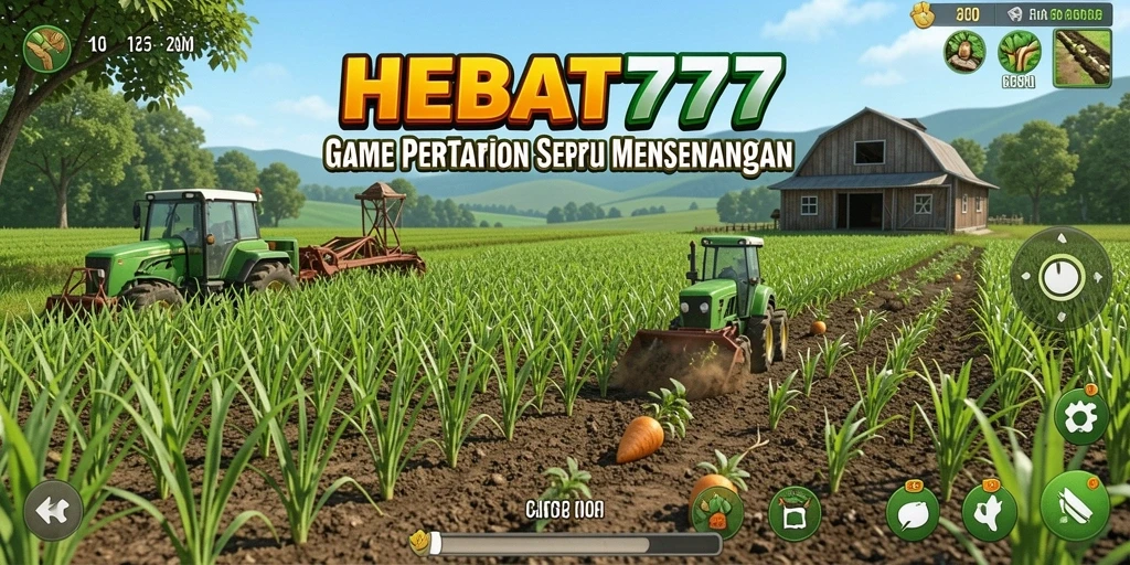 Tampilan menarik dari gameplay pertanian di HEBAT777.