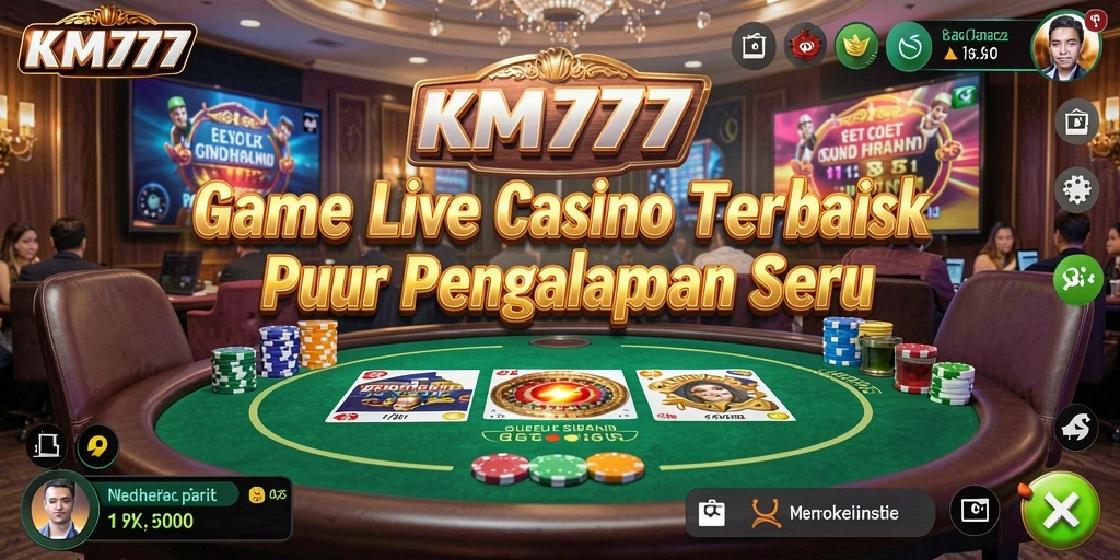 Screenshot KM777 menampilkan gameplay Live Casino yang menarik dan interaktif.