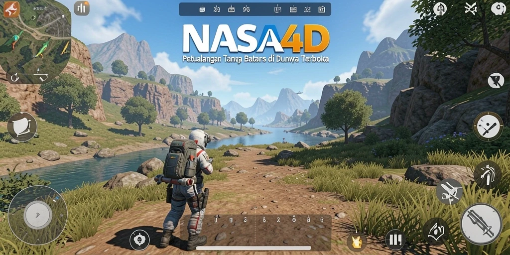 Gameplay NASA4D yang mendebarkan dalam dunia terbuka.