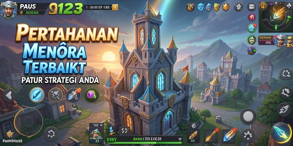 Tampilan gameplay PAUS123 yang menakjubkan dalam genre Tower Defense.