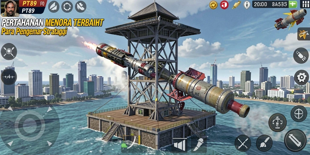 Gameplay PT89 yang mendebarkan dalam Tower Defense.
