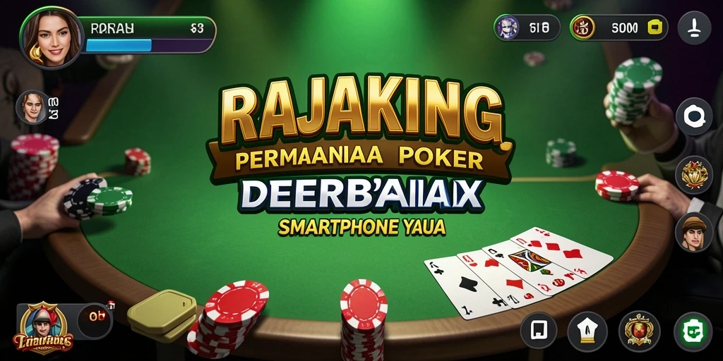 Tampilan gameplay menarik saat bermain Poker di RAJAKING.