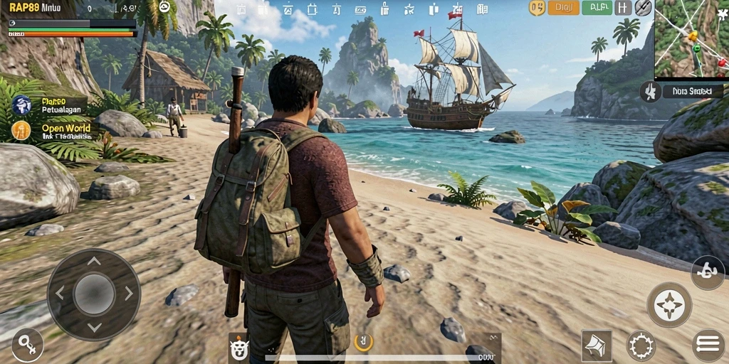 Gameplay menarik dalam dunia terbuka RAP89.