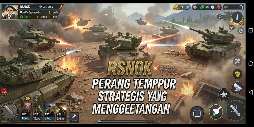 Screenshot utama RSNOK menampilkan aksi tempur yang mendebarkan.