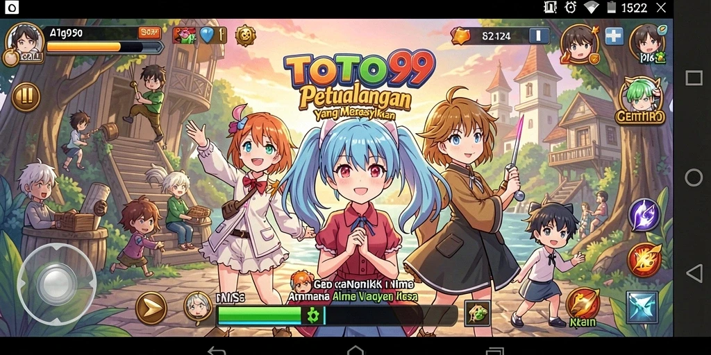 Screenshot gameplay TOTO99 dengan karakter anime yang menawan.