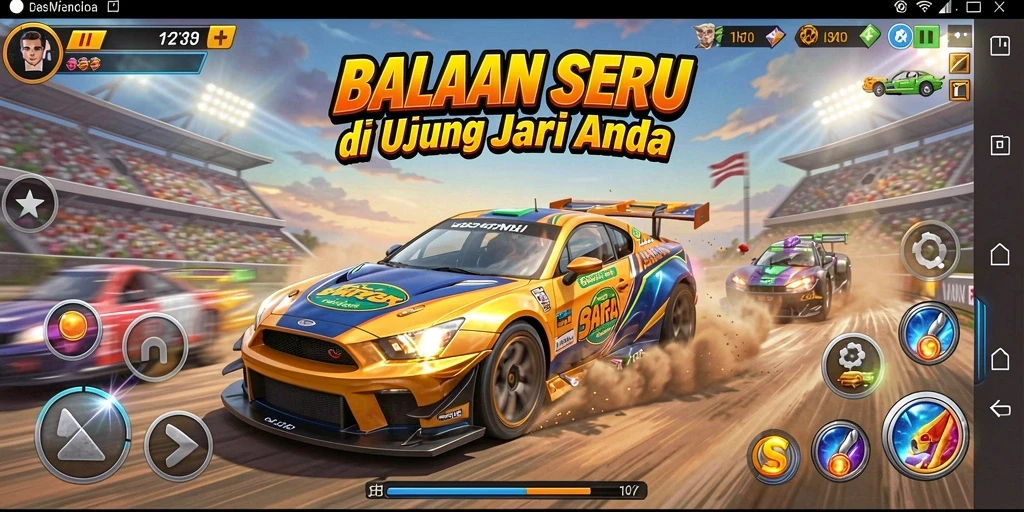 Gameplay V21 yang seru dengan berbagai trek balap yang menantang.