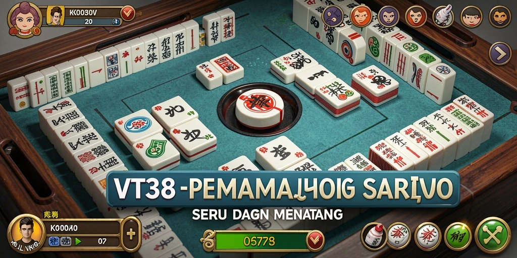 Tampilan gameplay Mahjong yang menarik dan penuh warna.