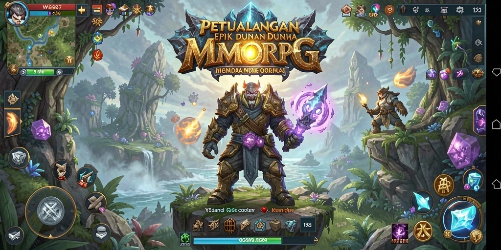 Tampilan gameplay menakjubkan dalam WG87 yang menghadirkan dunia MMORPG.