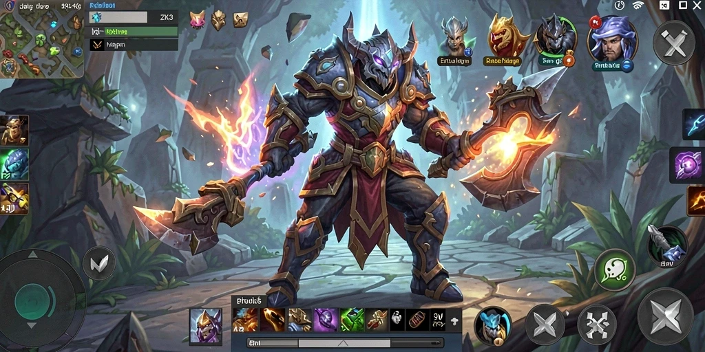 Tangkapan layar ZK3 menampilkan aksi pertempuran ARPG yang seru.